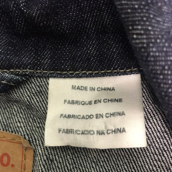 Levi Strauss Denim Jacket Mens 4XL Medium Wash Blue Classic Trucker Coat - Picture 11 of 13